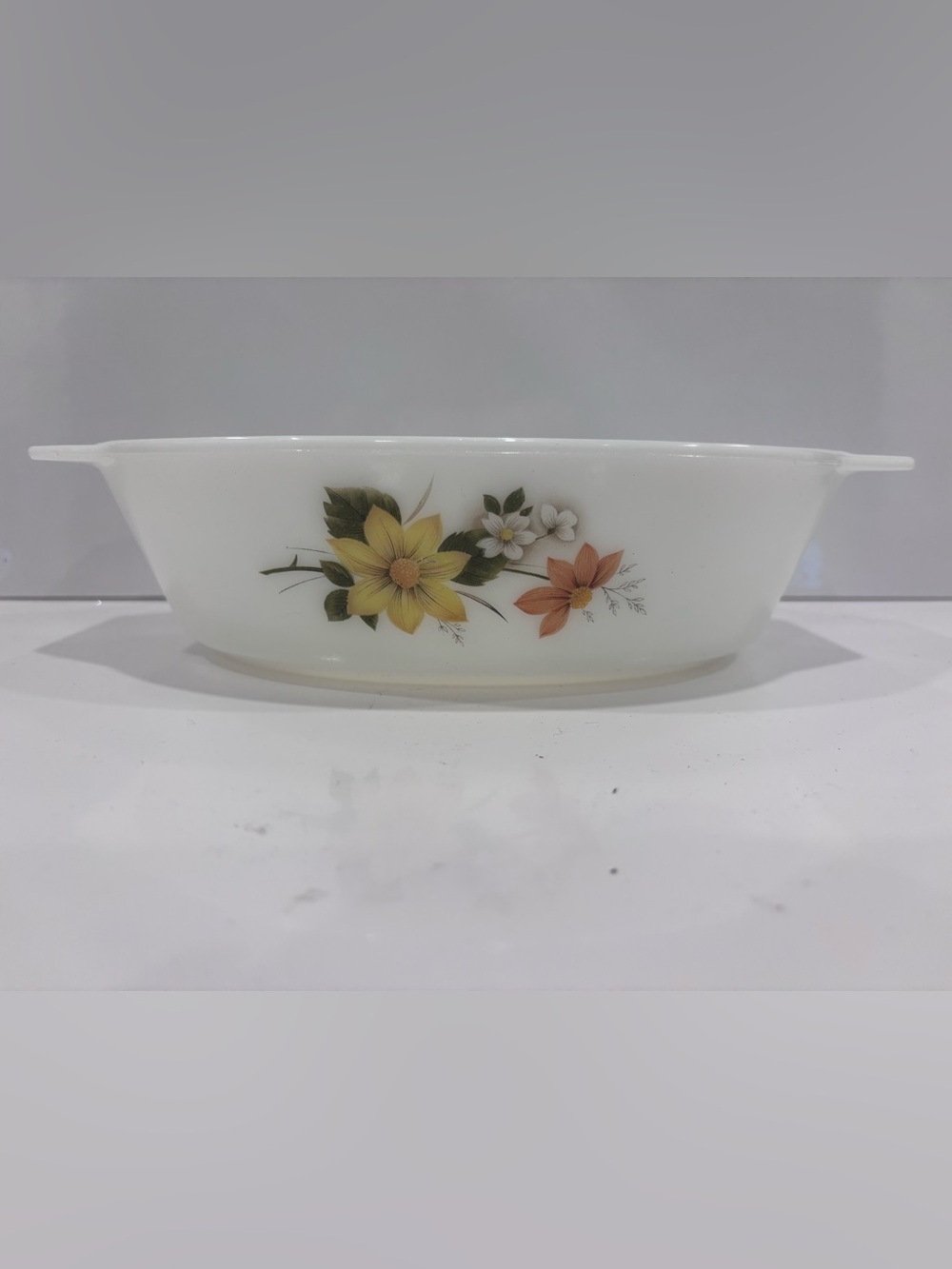 Vintage PYREX/JAJ 9" "Autumn Glory" Oval Casserole Dish 11A Made in England 1969